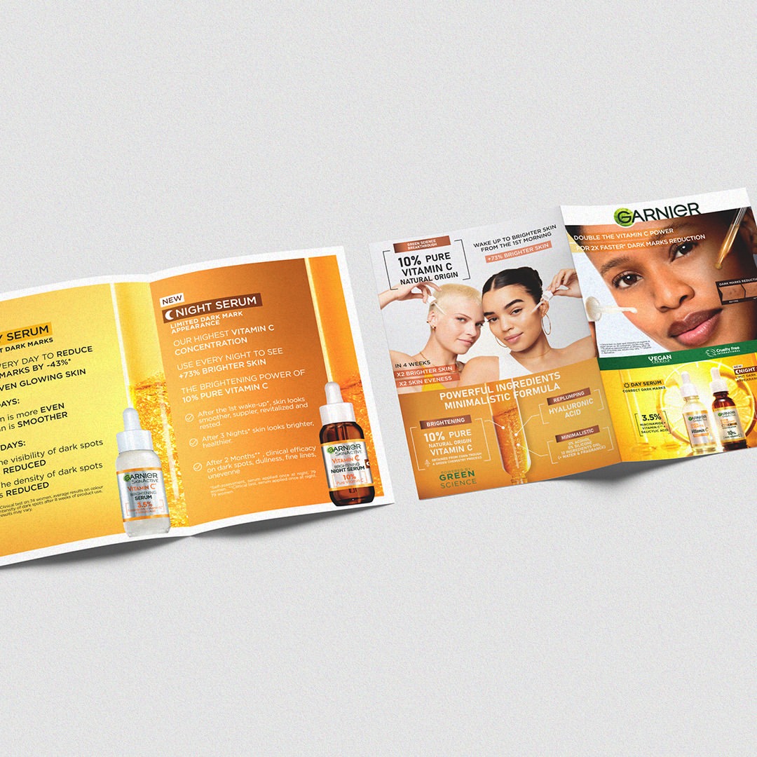 GARNIER — Even And Bright Night Serum Leaflet