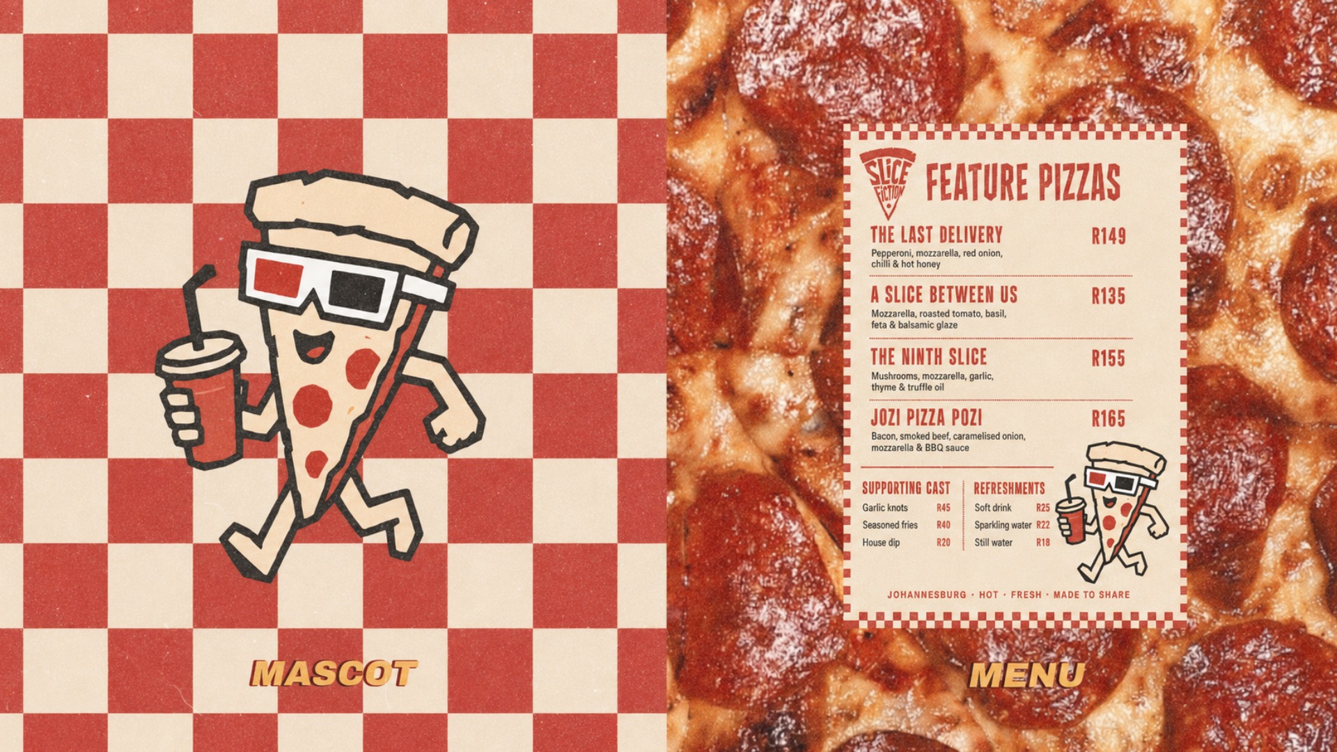 SLICE FICTION — Mascot And Menu